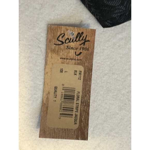 NWT Scully Floral Jacquard Eaton Vest Mens sz.L Waist Coat Western Wedding Black - Picture 5 of 6